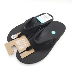 Reef (Mens Size 13) Cushion Comfort Spring Thong Flip Flop Sandal Black Grey New